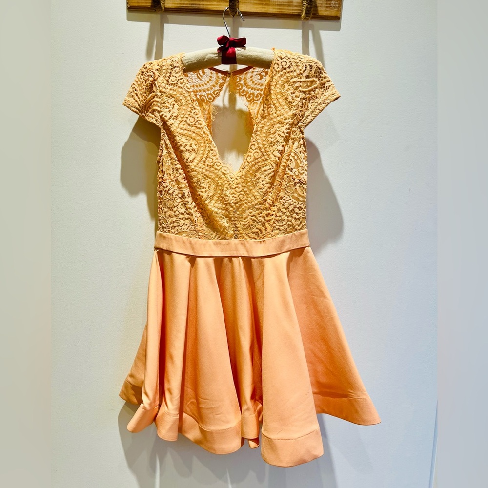 Peach Lace Dress